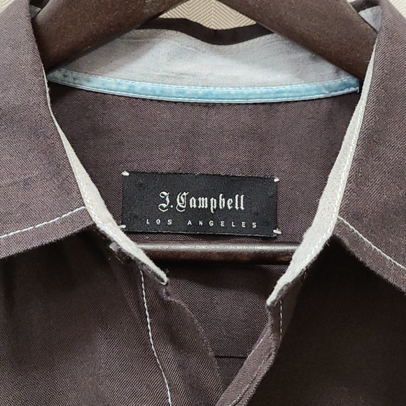 J. Campbell Los Angeles button down. Dark Brn - Picture 3 of 11